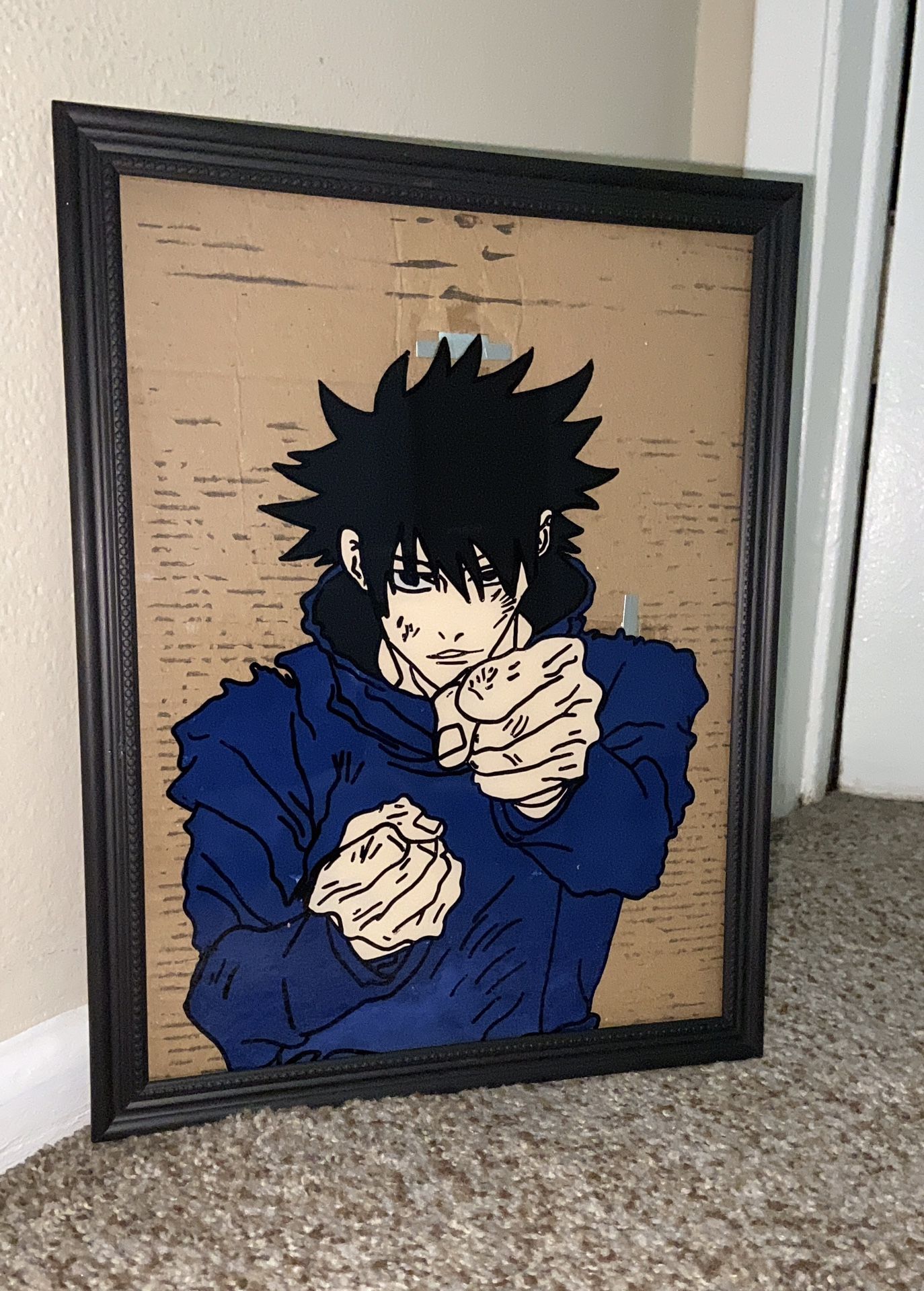 Glass Anime Painting Jujutsu Kaisen Custom Portraits Of Friends, Family, & Pets. LOCATED IN COVINA