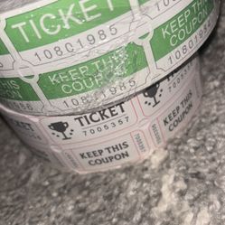 Green Or White Roll Of Raffle Tickets 2,000 Tickets