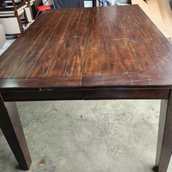 *Quick Sale Costco Wood Pub Dining Table Only with Built-in Extension