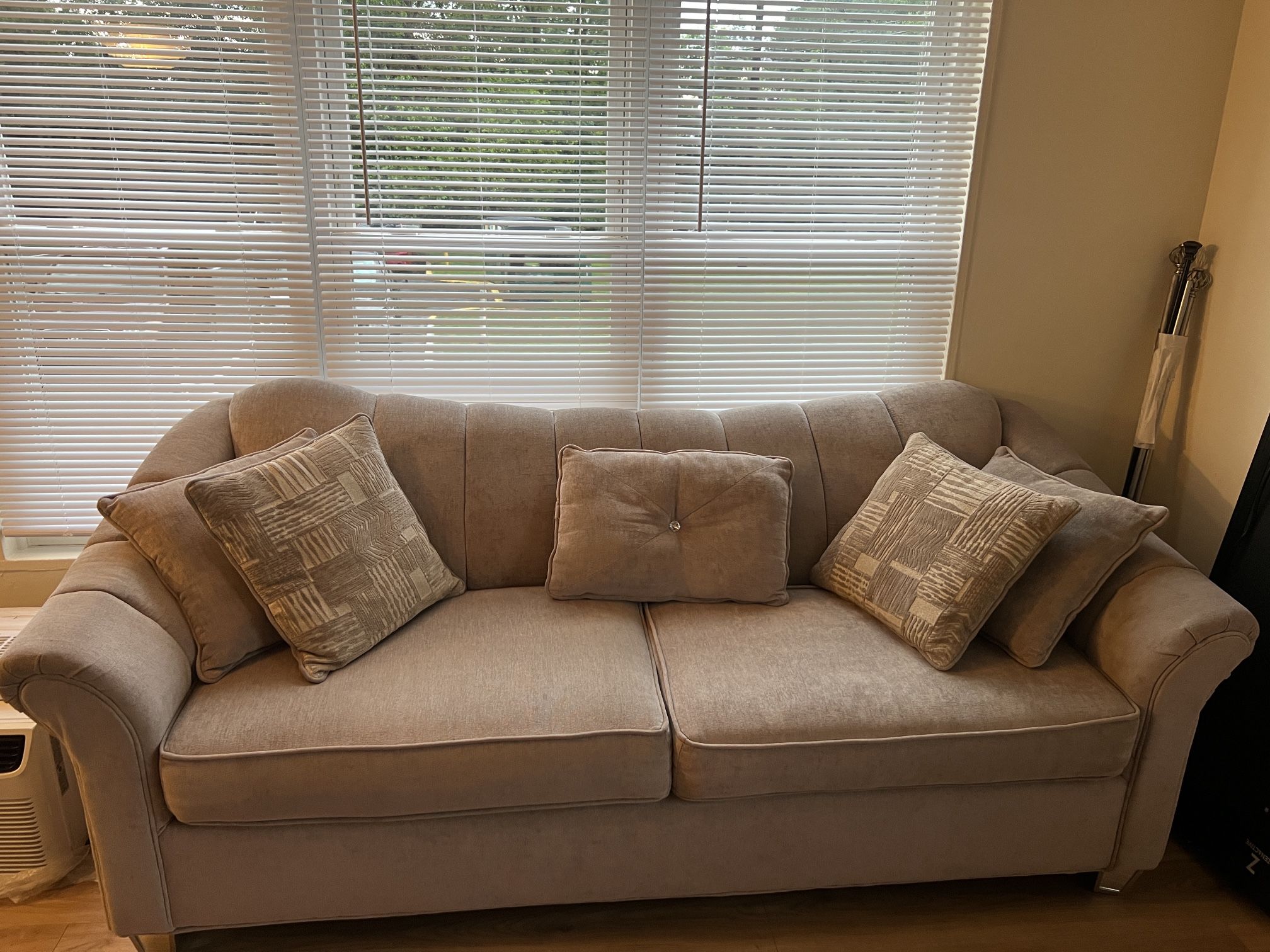 Beige Sofa With Pillows