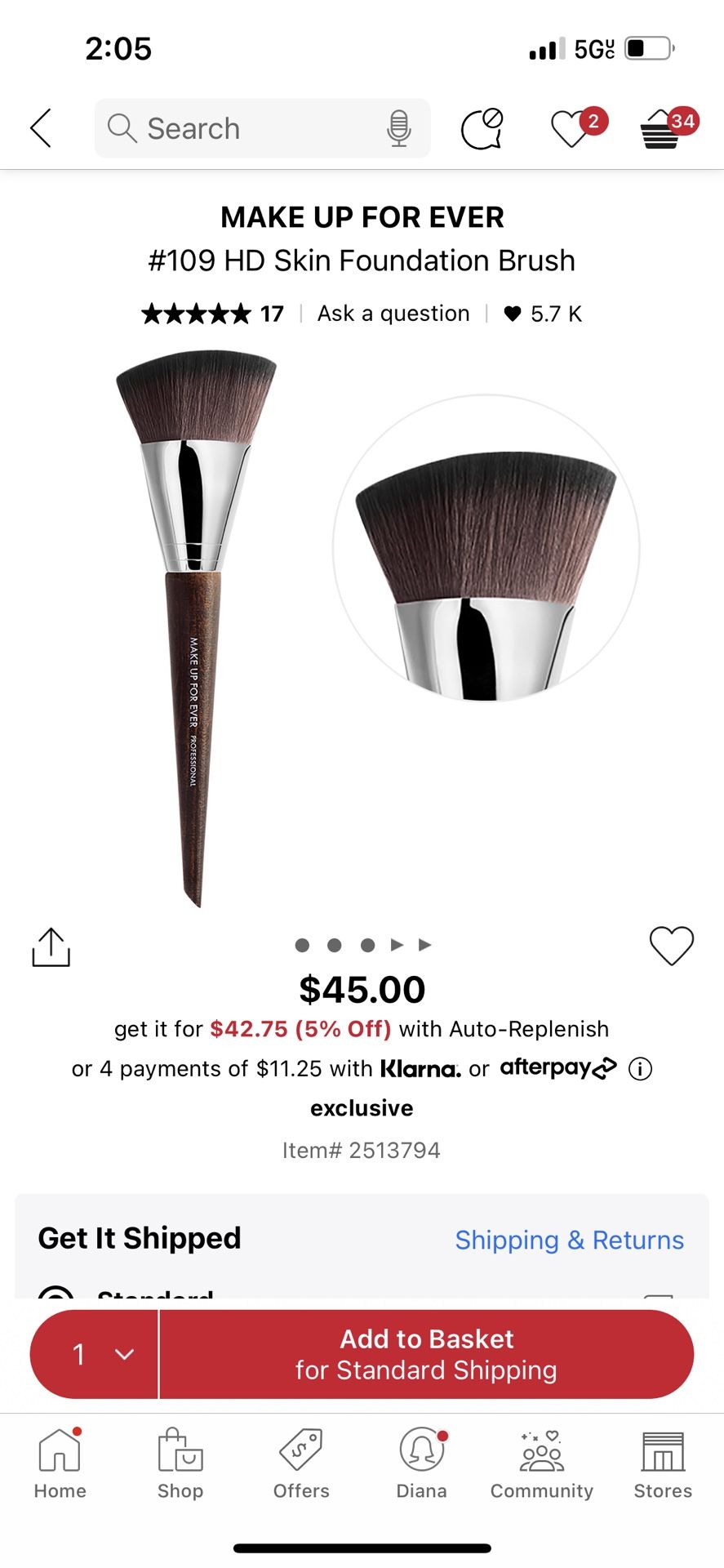 Makeup Forever Faundation Brush