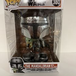 Funko Pop! Star Wars 380 10" The Mandalorian with The Child