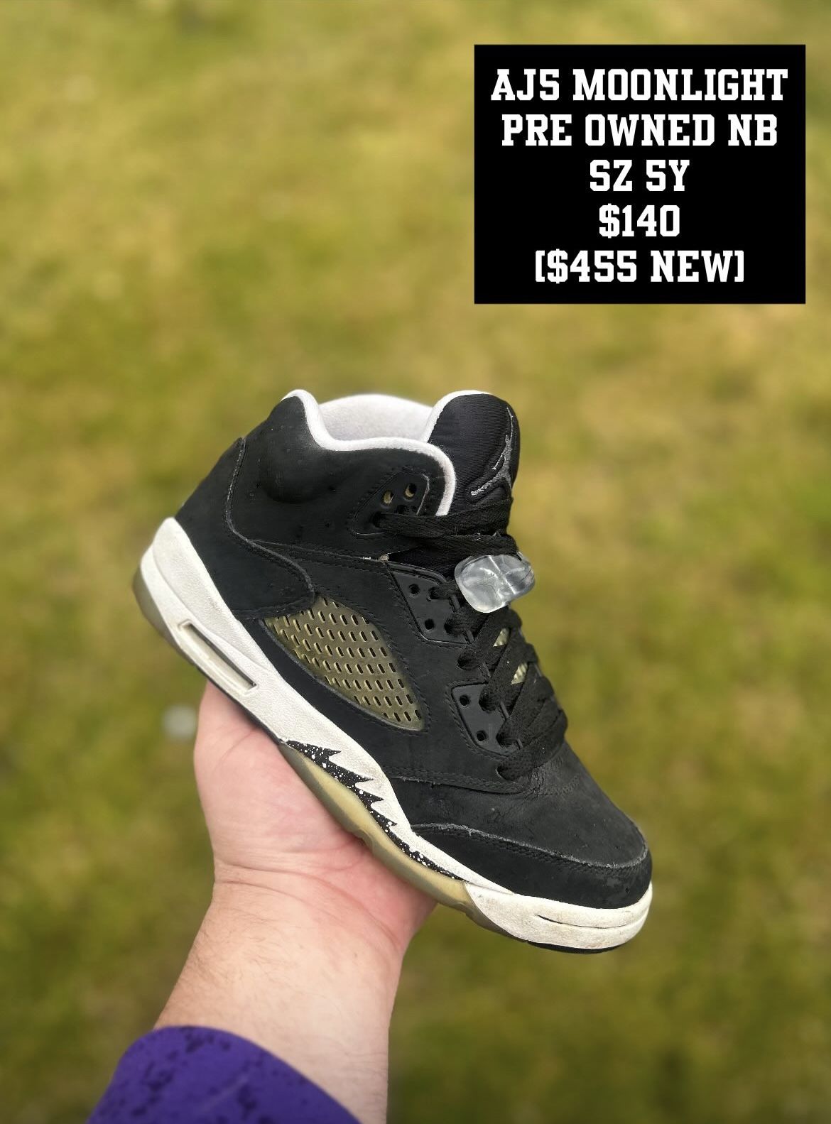 Jordan 5 Moonlight Size 5Y
