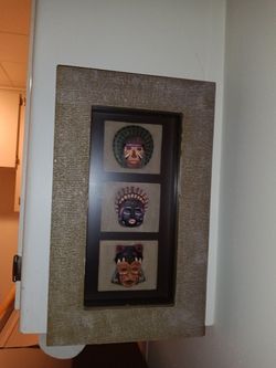Antique Culture Faces Decorating Frame