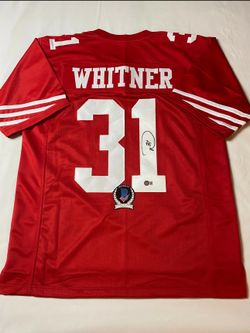 DONTE WHITNER SIGNED SAN FRANCISCO 49ERS JERSEY BECKETT WITNESS BAS COA