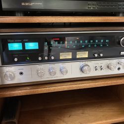 Sansui Stereo Receiver, ESS Amt 1a Speakers, Pioneer Pl-600 Fully Automatic Turntable, Sony CPD-C235 5 Disc CD Changer