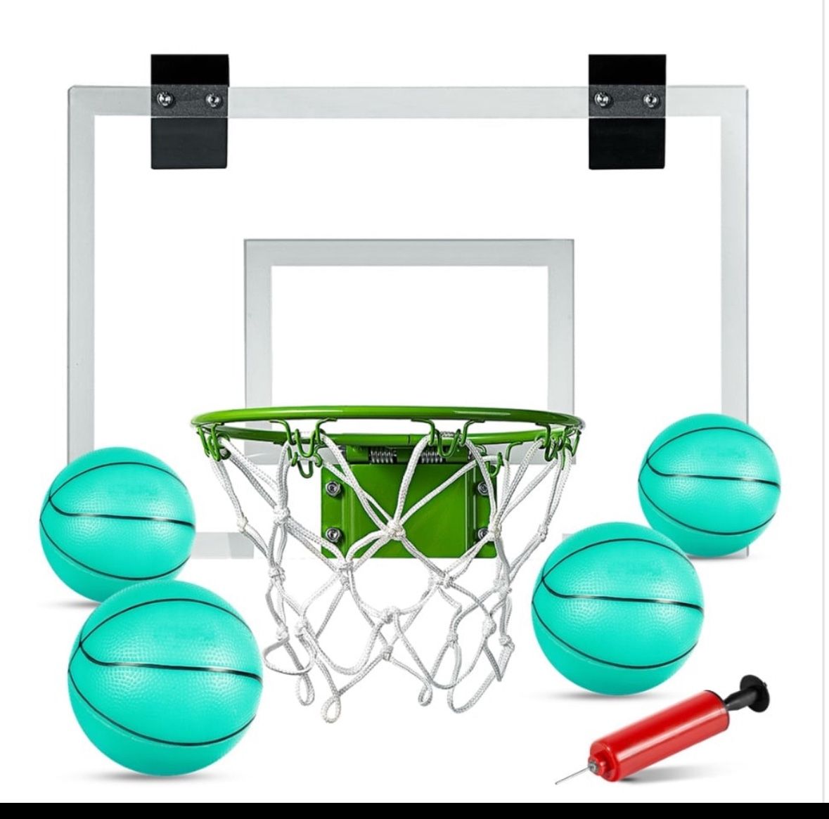 Ropoda Mini Basketball Hoop - Glow In The Dark, Over The Door Basketball Hoop Indoor, Indoor Basketball Hoop Backboards For Teens And Adults, Mini-Bas