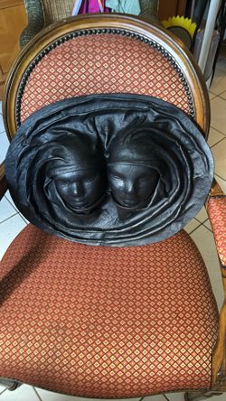 Large Vintage Wall Art In Black And Invoiced Leather, Boho Brutalist Wall Sculpture, Retro Wall Decor