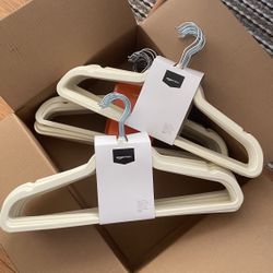 NEW Ivory Velvet Hangers