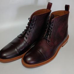 Taft The Rome Boot in Oxblood Full Grain Leather Lace Up Men’s Size 44 US 11

