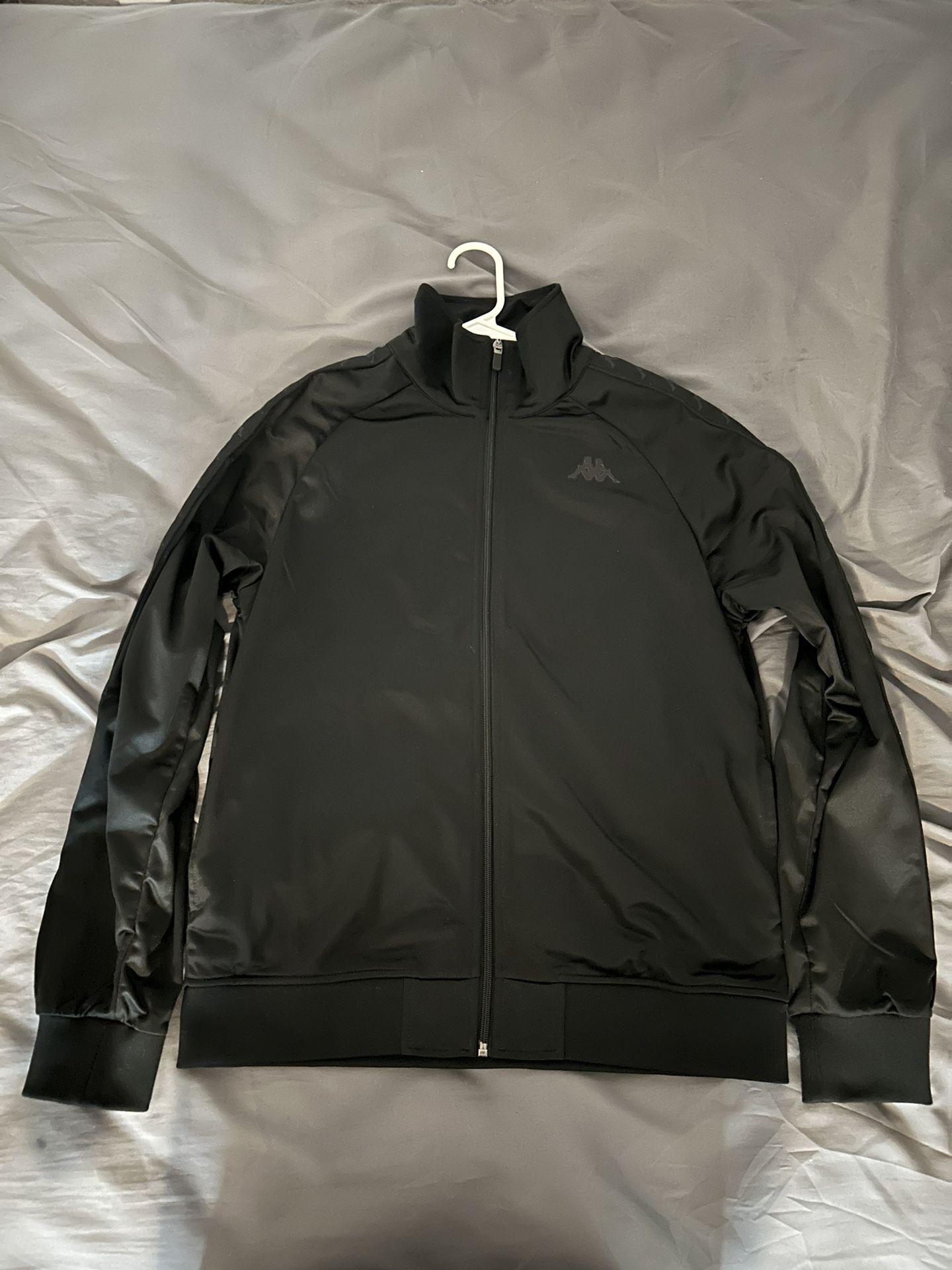 All Black Kappa Zip Up Jacket 