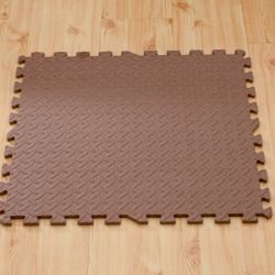 12 Tiles (48sqft) Exercise Puzzle Mat Brown 24 in. x 24 in. x 0.5 in. EVA Foam Interlocking Anti-Fatigue Tile Mat