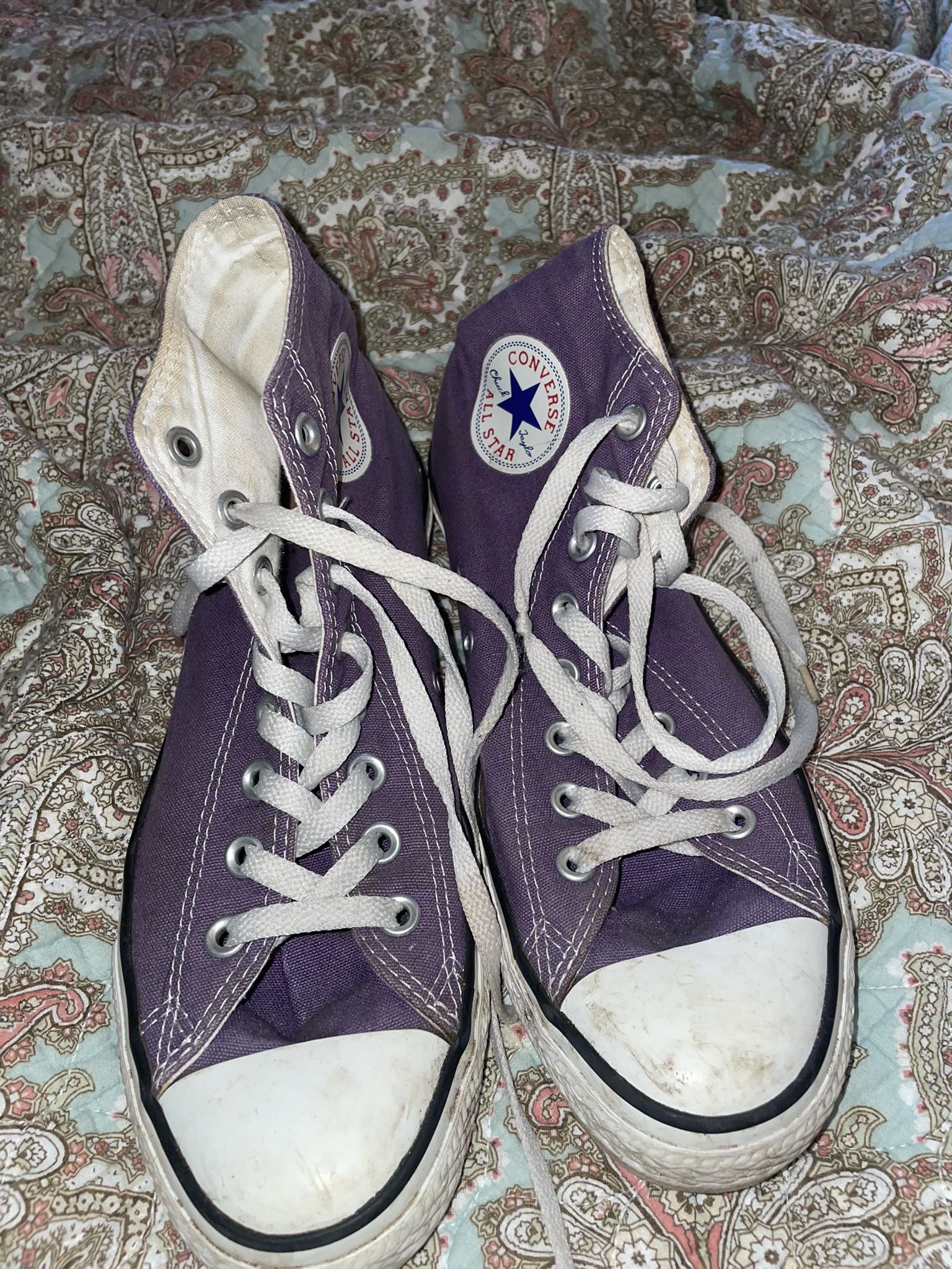 Purple Converse High Tops