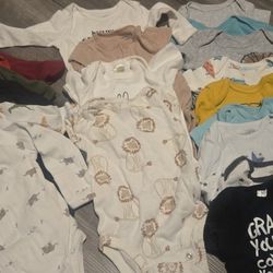 Newborn to 3 months baby boy clothes lot