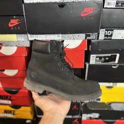 Timberland 6 Inch Premium Waterproof Boots Black Nubuck size 8M  USED But Clean