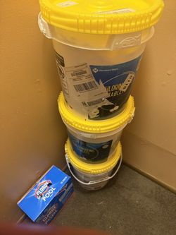 Chlorine Tablets 3” - 3 Containers 40 Lbs Each (120 Lbs) Plus Shock