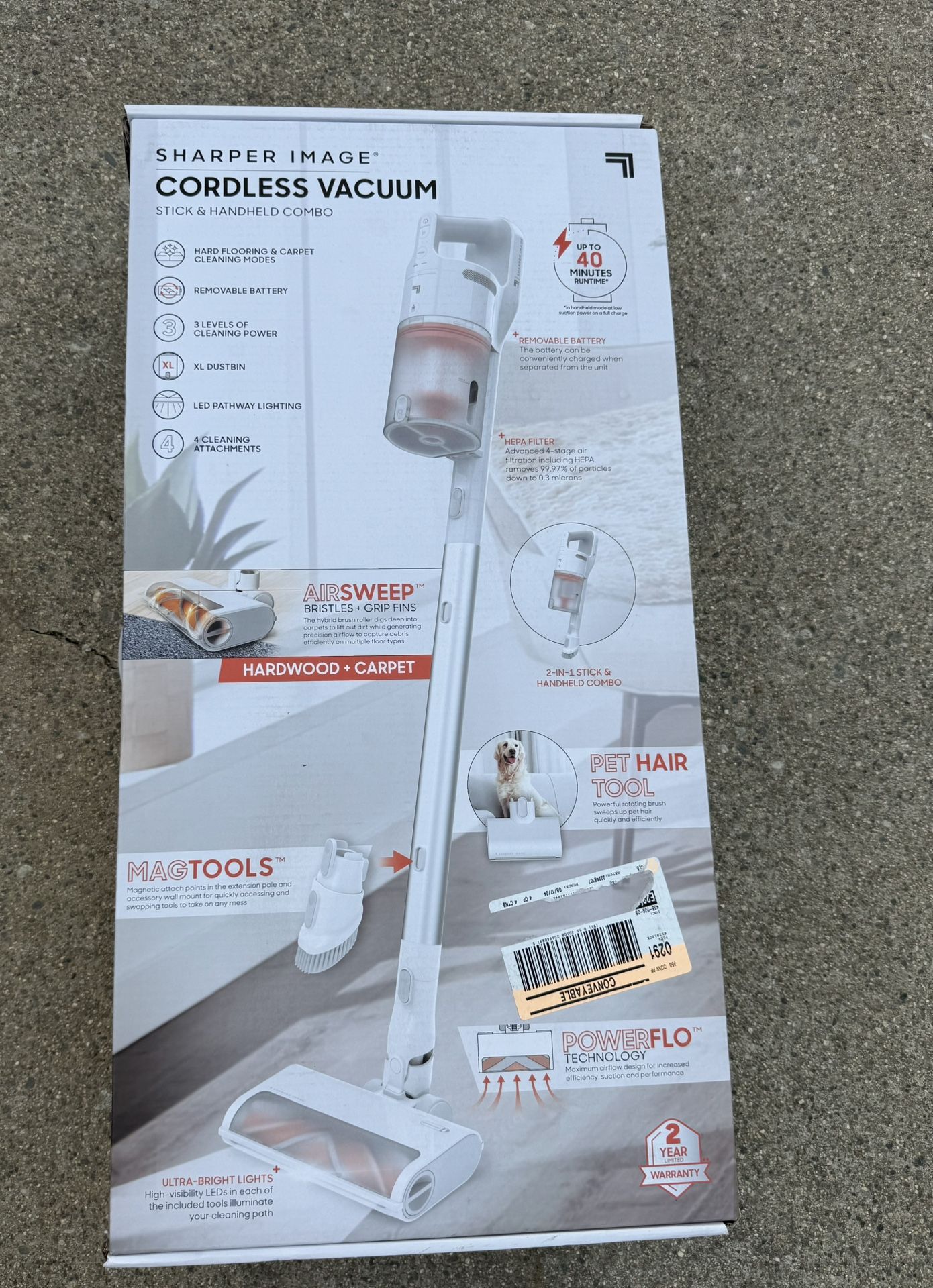 Sharper Image Stick & Handheld Combo Vacuum