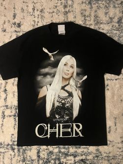 Vintage Cher Shirt Large Black Living Proof Tour Band Tee Y2K 2003