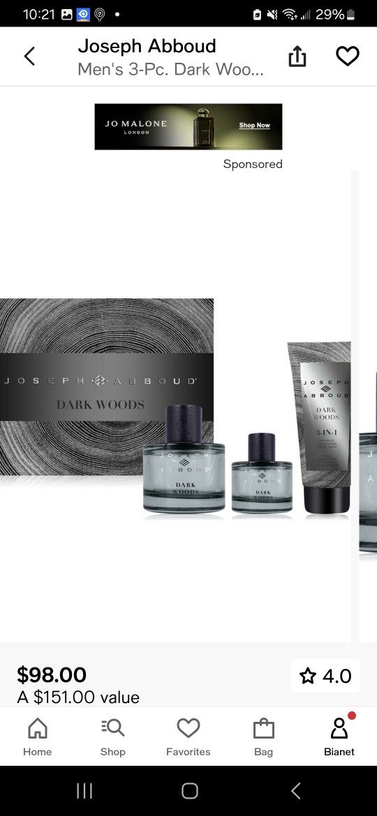 Mens Perfume Set 