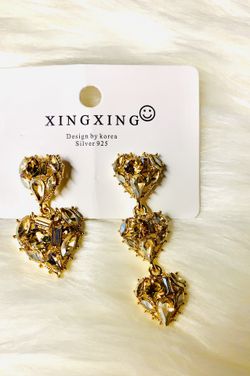 Silver 925 earrings goldtone
