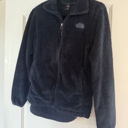 Navy North Face Zip Up Fleece 