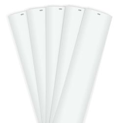 LEVOLOR 13-Pack 3.5-in Crown White Plastic Vertical Vanes (Actual: 54-in)