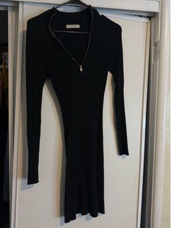 black long sleeve dress