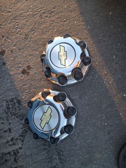Chevy Truck Chrome Wheel Center Caps Pair