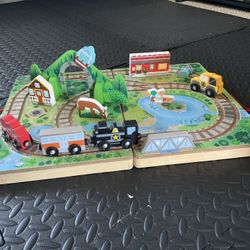 Melissa Doug Wooden Train Set