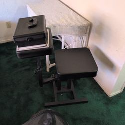 Tattoo Bench, Some Tattooing Supplies, And 2 Concept Art Books