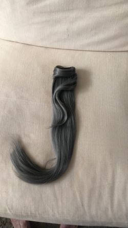 Gray. Ponytail, hairpiece