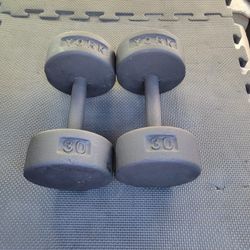 York 30lbs Dumbells Weights 