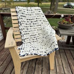 Hand Crocheted Throw Afghan Blanket