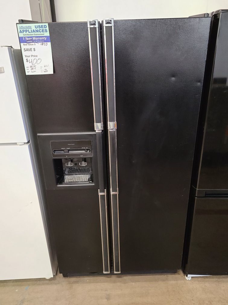 Large black fridge and freezer #13