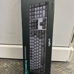 Logitech Mx Mechanical Tactile Quiet Keyboard Full Size With Bonus Palm Rest