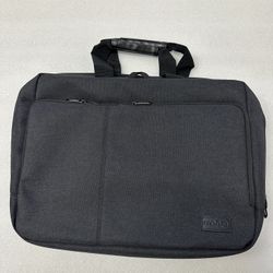 Double Layer Thicken Messenger Laptop Bag 17 in Black