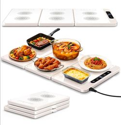 Brand new Electric Warming Tray,3‑in‑1 Food Warmer for Parties Buffet White
6‑Level Precise Heat, 1‑6H Timer, Space‑Saving 26x15" Metal Detachable War