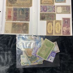 War Memorabilia Currency Some Old To Newer Foreign currency