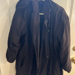 Women's black hooded jacket size small 