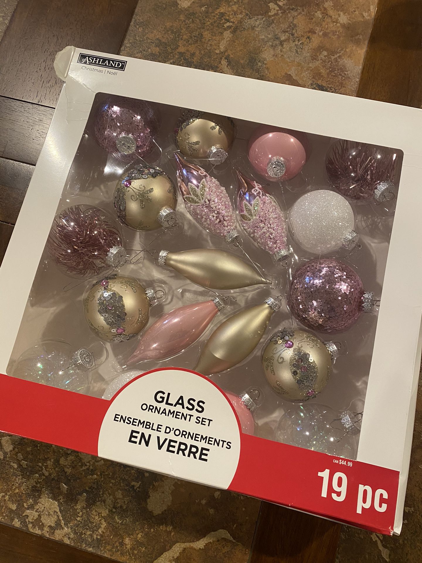 NEW Glass Christmas Ornaments! 19 pieces