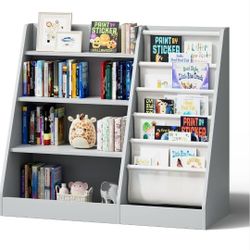 4 Tier Kids Wooden Bookshelf 