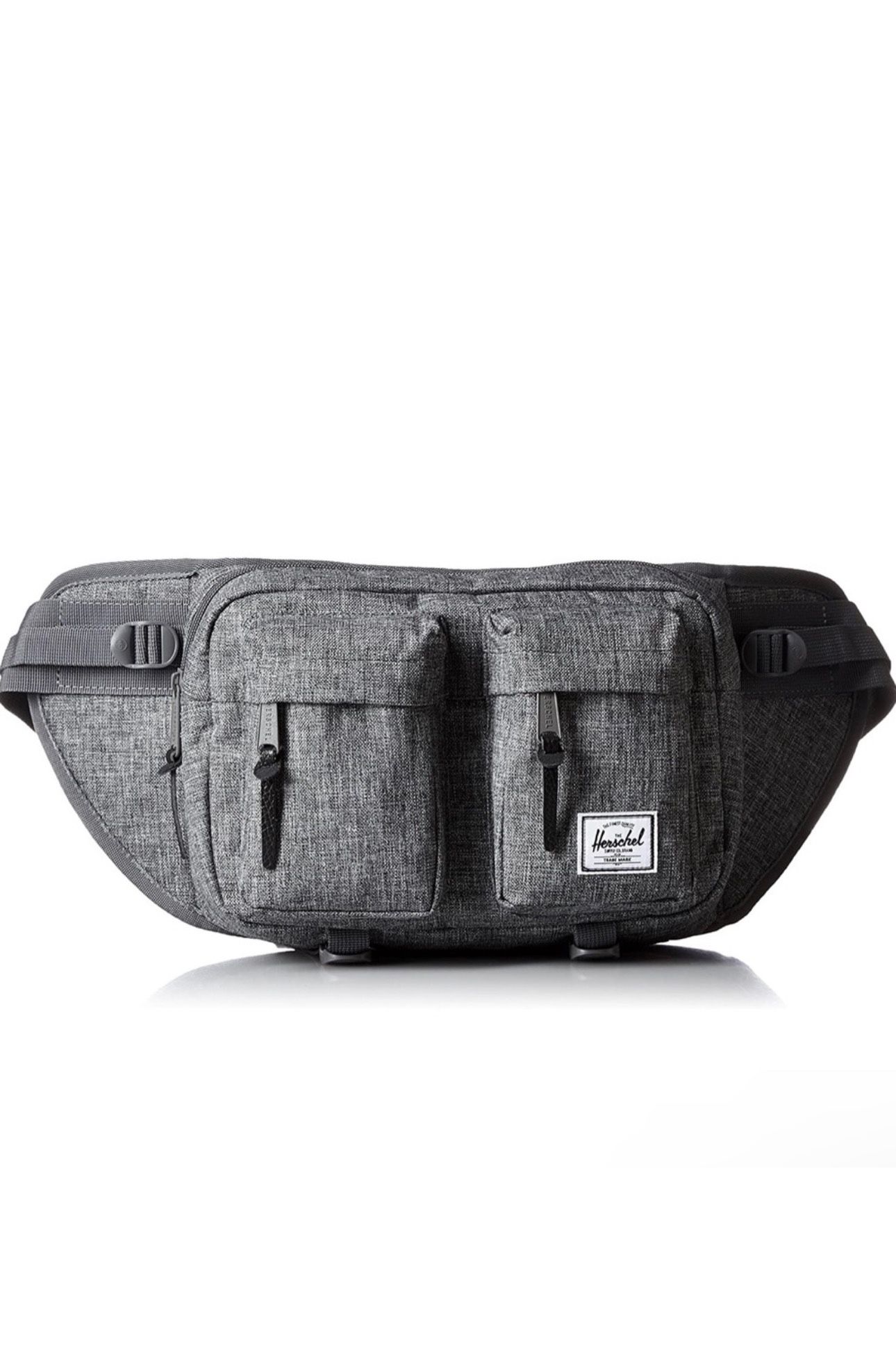 Herschel Supply Co Eighteen Grey Raven Crosshatch Crossbody Sling Bag Fanny Pack