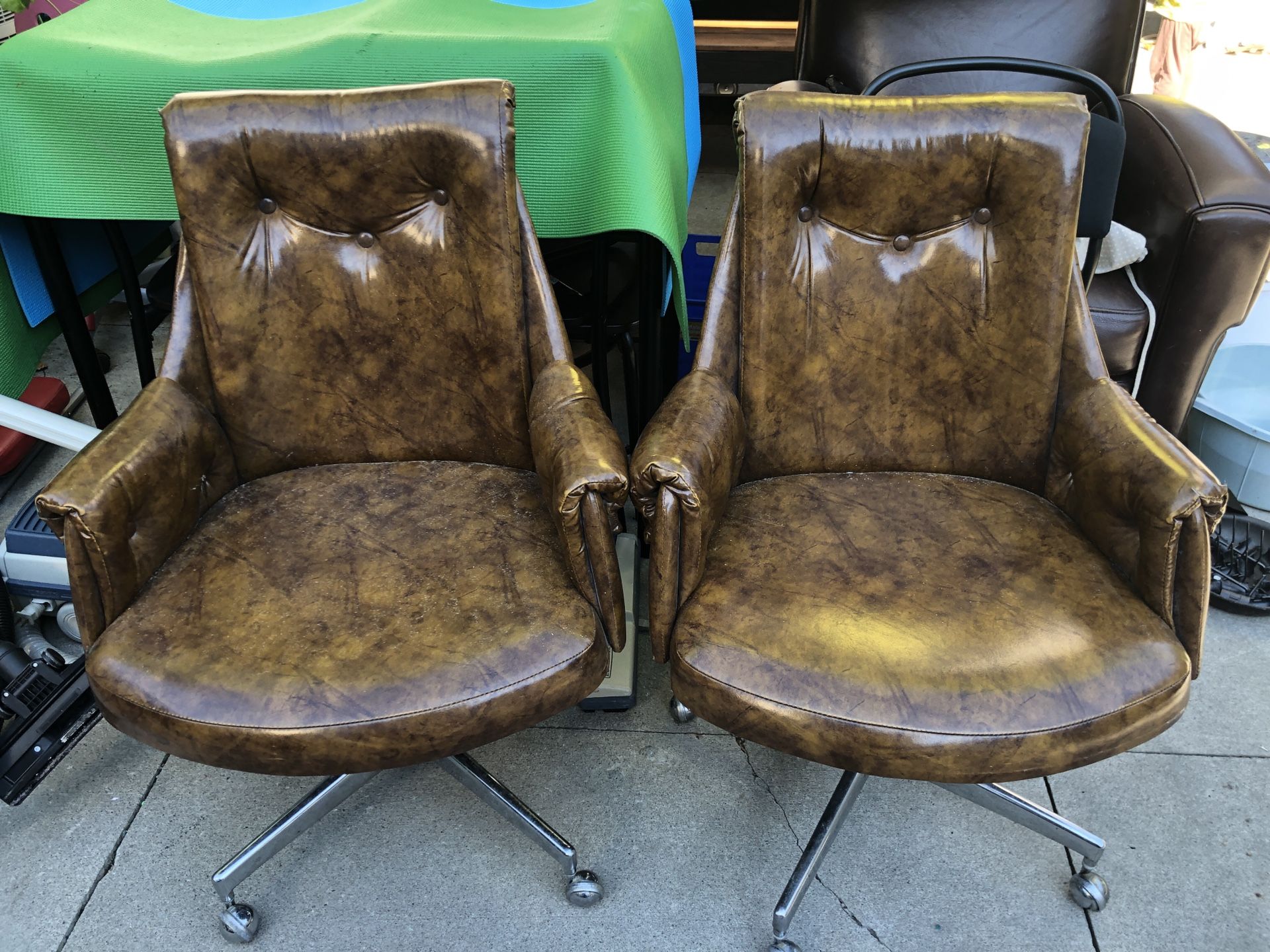 Two swivel chairs