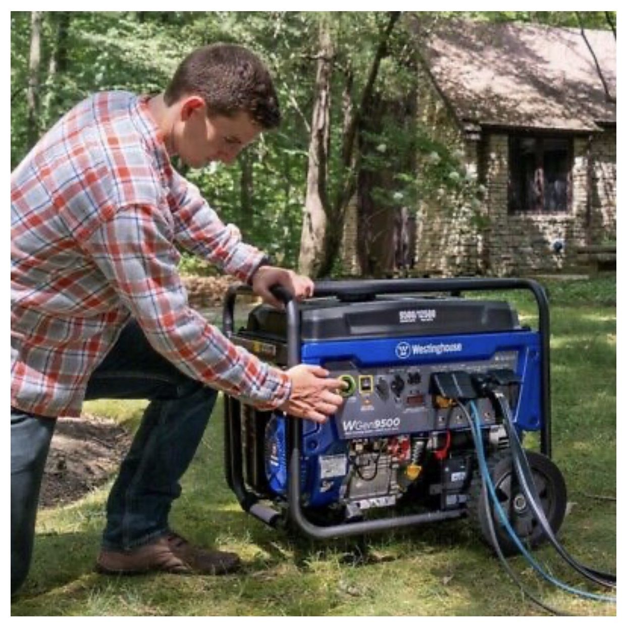 Westinghouse 12500 W Portable Gas Powered Home Generator Remote Start