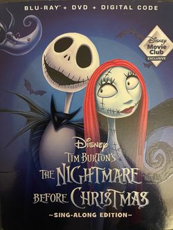 Disney’s The NIGHTMARE Before Christmas Sing-Along Edition (Blu-Ray + DVD + Digital) NEW!
