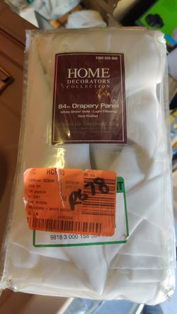 Home Decorators Collection 84" Drapery Panel (White Sheer Voile)