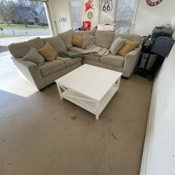 Ashley L Shape Sectional With Coffee Table 
