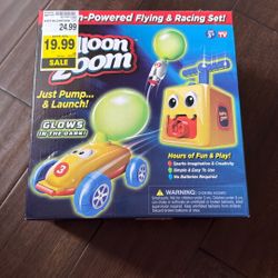 NEW - Balloon Powered Flying & Racing Set