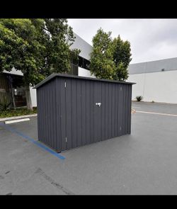 (New in box need assemble) 7.5' L × 3' W Galvanized steel Metal Storage Shed Outdoor Garden Backyard