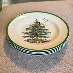4 Spode Christmas Dinner Plates